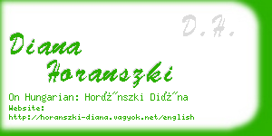 diana horanszki business card